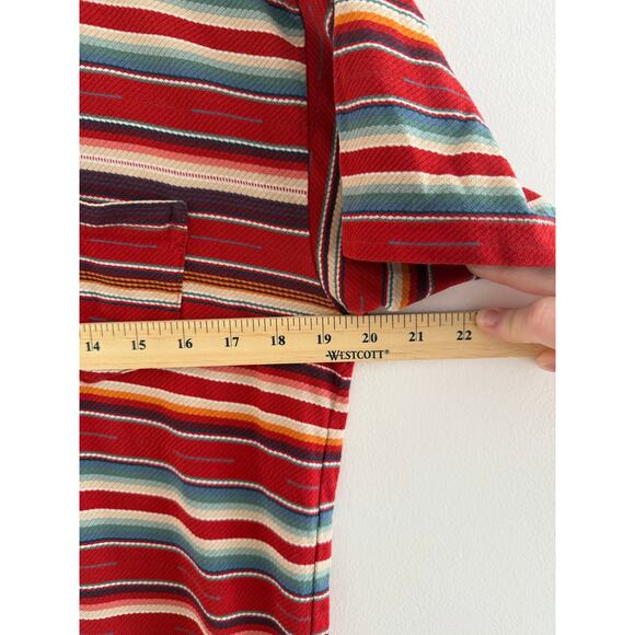 Ralph Lauren Double RRL Mens Jacquard Jersey Red   Southwestern T Shirt Medium - Picture 5 of 6